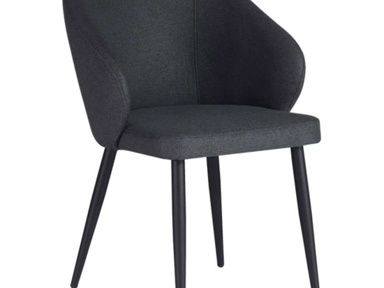 Πολυθρόνα Patya 320-000005 56x61x82cm Anthracite-Black Μέταλλο,Ύφασμα