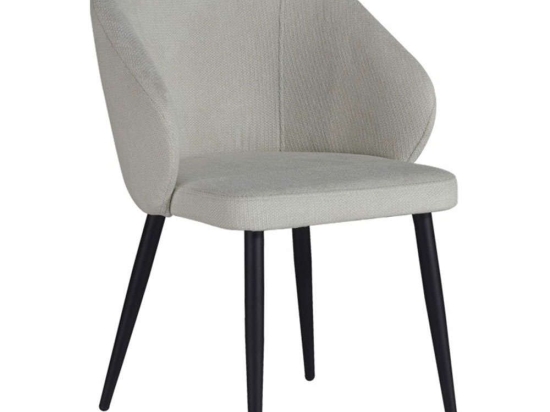 Πολυθρόνα Patya 320-000007 56x61x82cm Cream-Black Μέταλλο,Ύφασμα