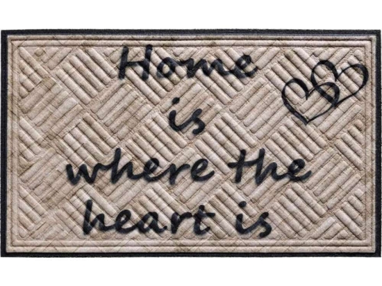 Πατάκι Εισόδου Amaron Home is Where the Heart is 002 45x75cm Beige Sdim 45X75