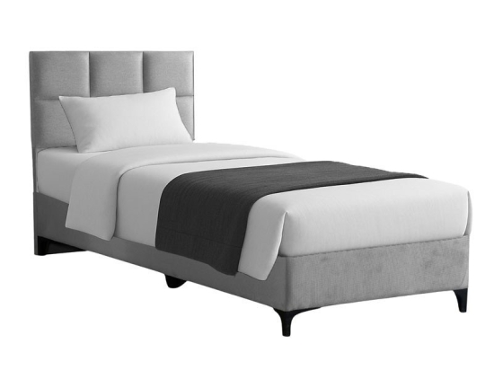 Κρεβάτι Melei (Για Στρώμα 90x200cm) 323-000020 92x200x125cm Grey Μονό