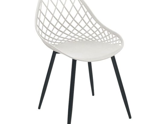 Καρέκλα Suan 326-000018 56x49x82cm White-Black
