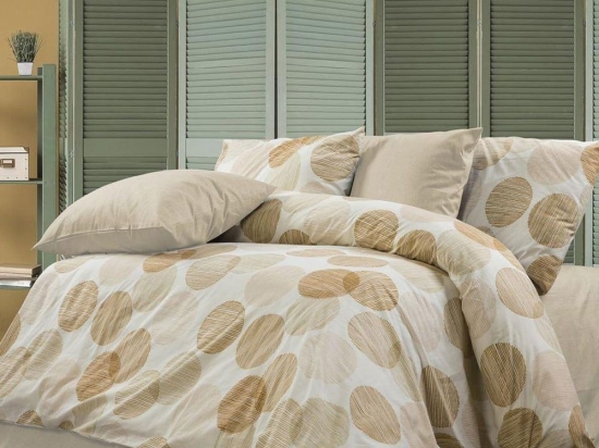 Πάπλωμα Κοραλία 465 Beige DimCol Μονό 160x240cm Βαμβάκι-Πολυέστερ