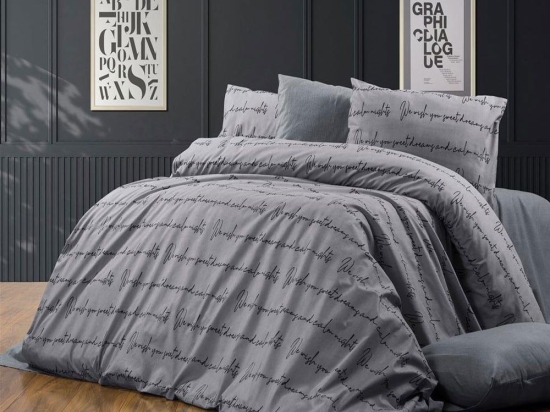 Πάπλωμα Αρίσβη 472 Grey DimCol Μονό 160x240cm Βαμβάκι-Πολυέστερ