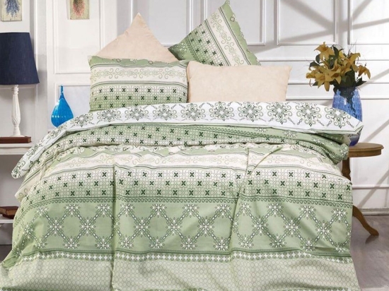 Πάπλωμα Καλλιπάτειρα 334 Green-Olive DimCol Υπέρδιπλo 220x240cm Βαμβάκι-Πολυέστερ