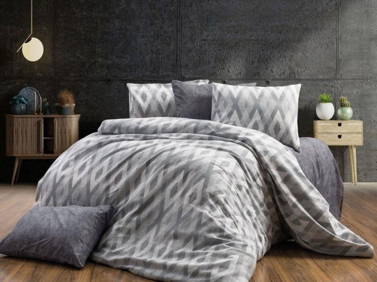 Πάπλωμα Ευδοξία 480 Grey DimCol Υπέρδιπλo 220x240cm Βαμβάκι-Πολυέστερ