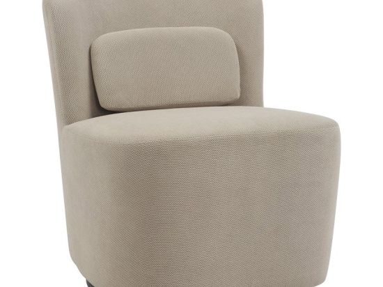 Πολυθρόνα Περιστρεφόμενη Swish 350-000020 63x76x76,5cm Beige