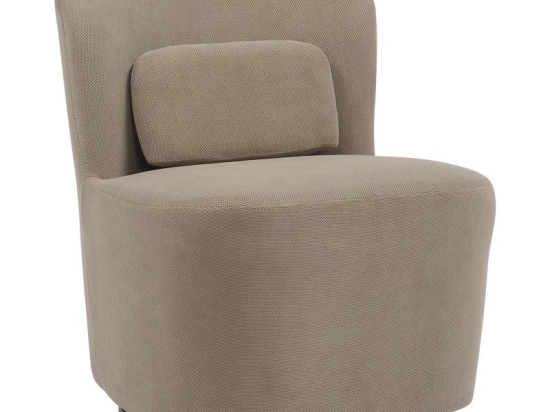 Πολυθρόνα Περιστρεφόμενη Swish 350-000021 63x76x76,5cm Taupe