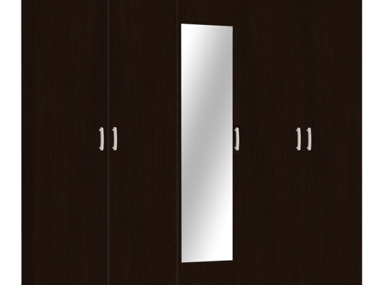 Ντουλάπα Πεντάφυλλη Luna 220x52x200cm Wenge Πεντάφυλλη