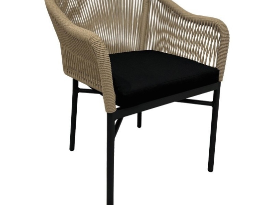 Πολυθρόνα Legana 364-000007 56x66x82cm Natural-Black