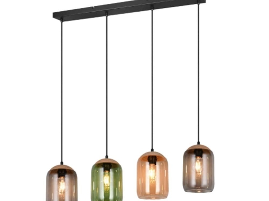 Φωτιστικό Οροφής - Ράγα Cork 364600417 90x15x150cm 4xE27 10W Multi Trio Lighting