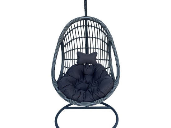 Κρεμαστή Φωλιά Cungo 368-000007 125x105x195cm Grey-Black