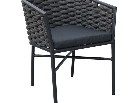 Πολυθρόνα Noevo 373-000006 57x62x77cm Anthracite