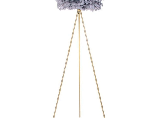 Φωτιστικό Δαπέδου Με Φτερά 374-225-670 50x150cm Ε27 60W Gold-Grey