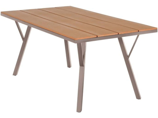 Τραπέζι Κήπου 378-125-049 160x91x72cm Natural-Beige