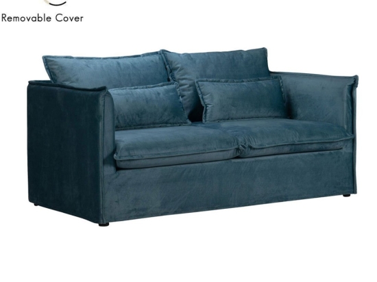 Καναπές One Only 71-0022 Διθέσιος 176x90x87cm Light Blue