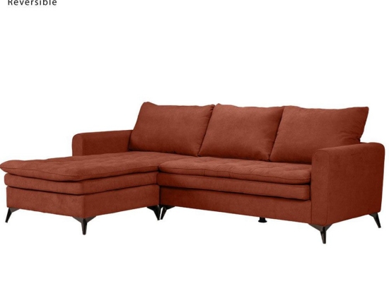 Καναπές Scandalo Αναστρέψιμη Γωνία 71-0122 265x188x99cm Terracotta