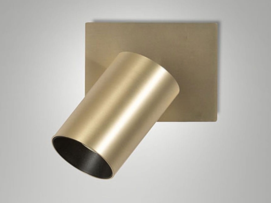 Φωτιστικό Τοίχου - Spot Flores 3801-81-119 GU10 10x10cm Satined Brass Fabas Luce