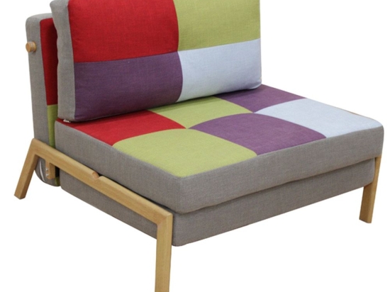 Πολυθρόνα-Κρεβάτι Sara 40.0083 95x96x40-79/95x198x36cm Multicolor Zita Plus