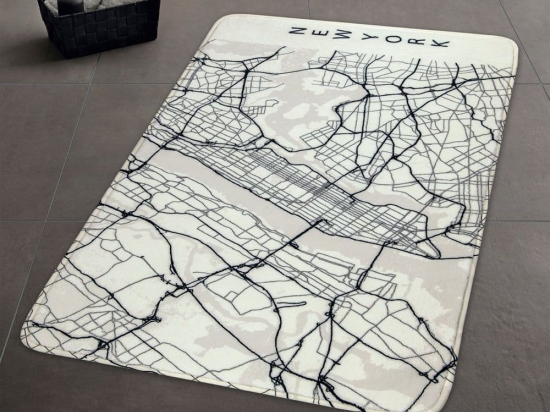 Πατάκι Μπάνιου New York 5540 158 Oyster Kleine Wolke 50 X 80 Πολυέστερ
