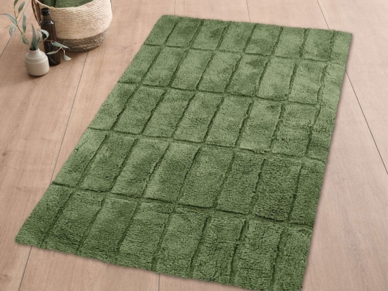 Πατάκι Μπάνιου Tiles 9176 612 Forest Kleine Wolke 70X120 100% Βαμβάκι