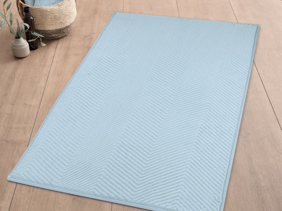 Πατάκι Μπάνιου Zigzag 9178 738 Bright Blue Kleine Wolke 70X120 Πολυέστερ