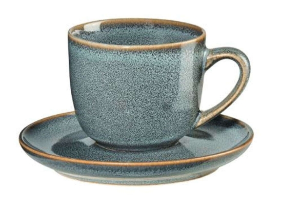 Φλυτζάνι Καφέ Με Πιατάκι Saisons 27110118 90ml Denim Asa Κεραμικό