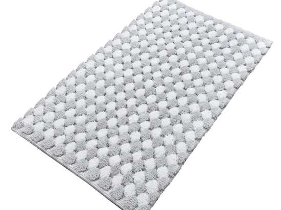 Πατάκι Μπάνιου Merida 4036 Silver Grey Kleine Wolke 70X120 100% Βαμβάκι