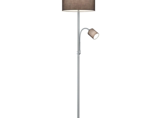 Φωτιστικό Δαπέδου Hotel 170x40cm Nickel Mat-Grey 403900211 Trio Lighting Μέταλλο,Ύφασμα