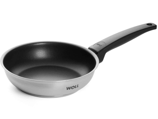 Τηγάνι Αντικολλητικό Concept 520NC 20cm Inox-Black Woll 20cm Ανοξείδωτο Ατσάλι