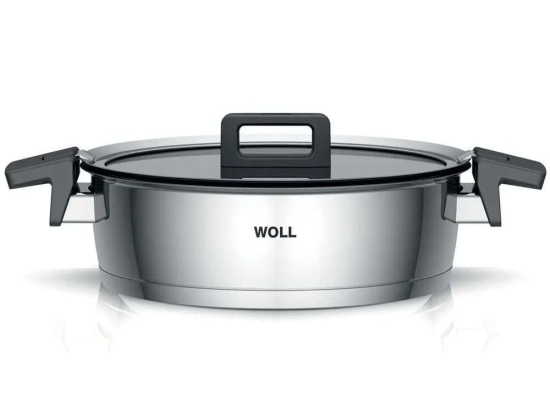 Σωτέζα Αντικολλητική Με Καπάκι Concept 828NC 28cm 4,8lt Inox Woll 28cm Ανοξείδωτο Ατσάλι
