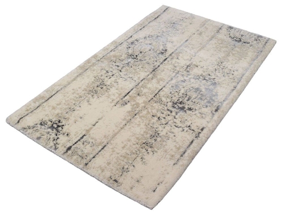 Πατάκι Μπάνιου Caracas 4065 Silver Grey Kleine Wolke 60x100cm Viscose-Βαμβάκι