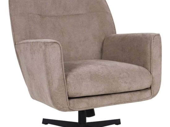 Πολυθρόνα Περιστρεφόμενη Rachel 429-223-016 76x80x91,5cm Beige