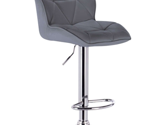 Σκαμπό Μπαρ 43.0203 86 Margo Με Αμορτισέρ 42x49x66-86/89-109cm Pu Grey Zita Plus