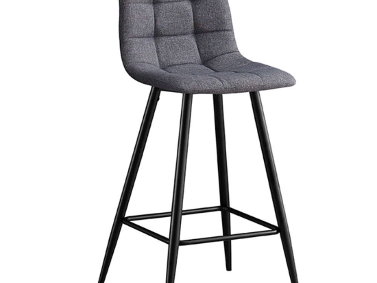 Σκαμπό Μπάρ Nora 43.1364 73cm Με Ύφασμα Grey