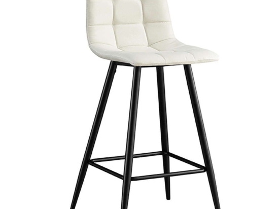Σκαμπό Μπάρ Nora 43.1365.S 41x46x73-100cm Με Ύφασμα Off White
