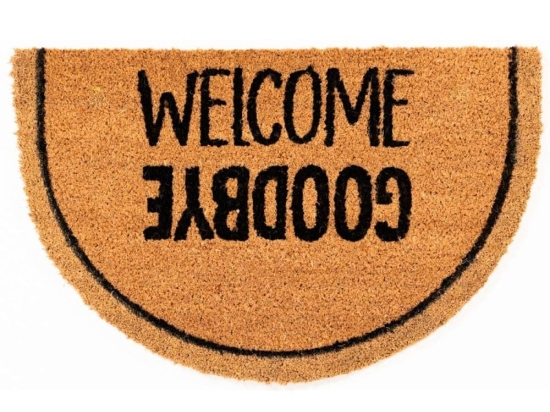 Πατάκι Εισόδου Coco Gold 920 Welcome Goodbye 40X60cm Beige-Black Sdim 40Χ60