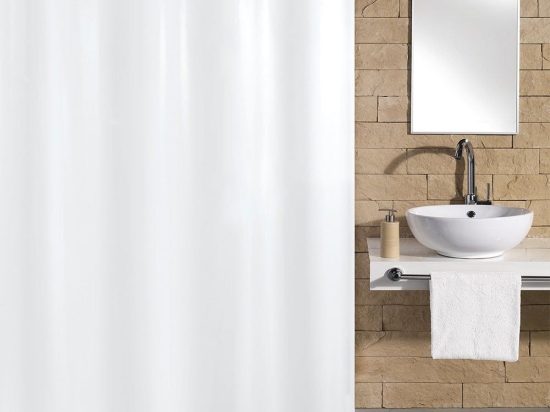Κουρτίνα Μπάνιου Kito 4937 Snow White Kleine Wolke 120Πx200Υ 120x200cm Πολυέστερ