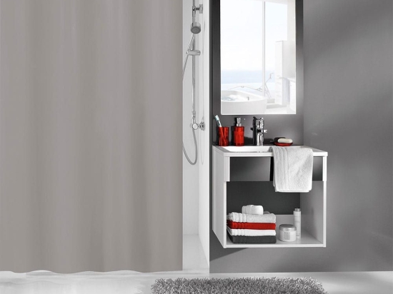 Κουρτίνα Μπάνιου Kito 4937 Dark Grey Kleine Wolke 240Πx180Υ 240x180cm Πολυέστερ