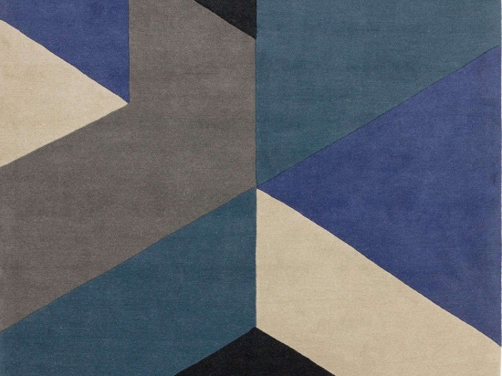 Χαλί Reef Big Geo RF13 Blue Asiatic London 120X170cm
