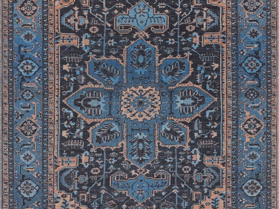 Χαλί Kaya KY14 Niki Blue-Gold Asiatic London 120X170cm