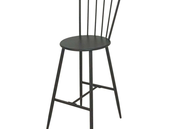 Σκαμπό Μπαρ 19-00-23382 53x45x116cm Black Μέταλλο