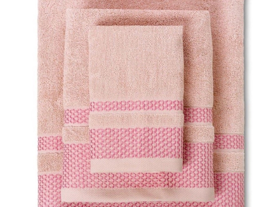 Πετσέτες Alvor (Σετ 3Τμχ) 02.520.10 Pink Cryspo Trio Σετ Πετσέτες 70x140cm 100% Βαμβάκι