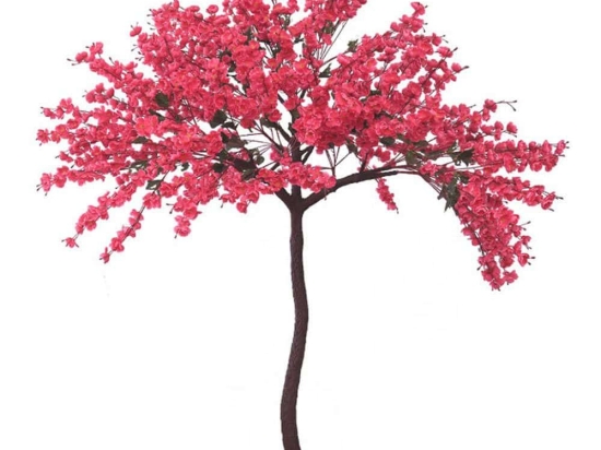 Τεχνητό Δέντρο Ροδακινιά 04-00-22011 180cm Brown-Fuchsia Marhome Συνθετικό Υλικό