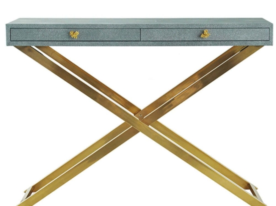 Κονσόλα Lisa 82444 110x36x81,5cm Grey Ξύλο,Μέταλλο