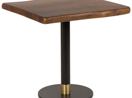 Τραπέζι 783-8015 75x75x77cm Walnut Wood,Metal