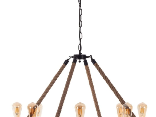 Φωτιστικό Οροφής Hemp 023-3314 82x82x12cm 8xΕ27 Black Artekko