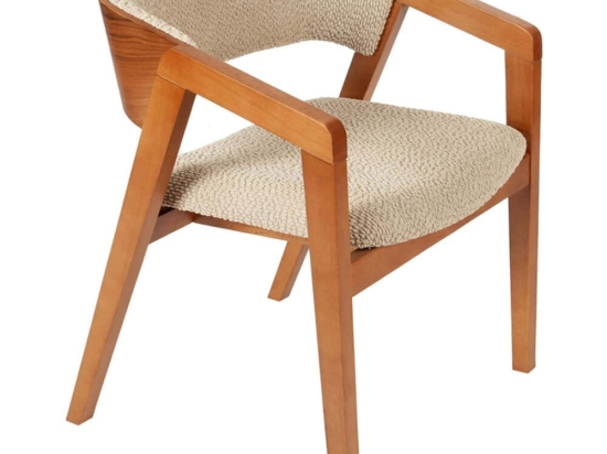 Πολυθρόνα Acelya 783-6602 58x50x77cm Beige Ξύλο,Ύφασμα