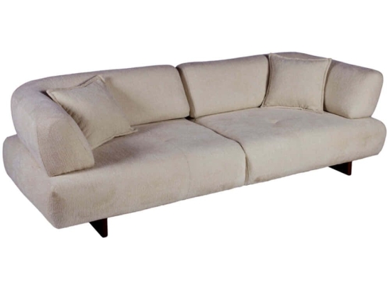 Καναπές Τριθέσιος Anemon Μπουκλέ 783-4205 240x85x70cm Beige