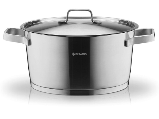 Κατσαρόλα Φ 26 Cm Steel Line 014006001 Inox Pyramis 26cm Ανοξείδωτο Ατσάλι