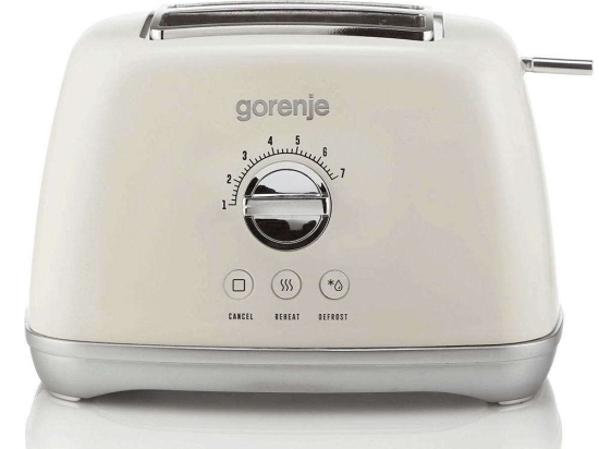 Φρυγανιέρα 2 Θέσεων Retro 040052201 1000W Beige Gorenje Μέταλλο,Πλαστικό